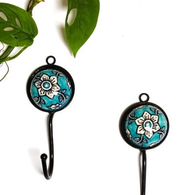 Ceramic Hand painted Wall Hooks WH004- SET OF 2