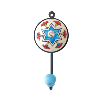 Ceramic Hand painted Wall Hooks WHB003