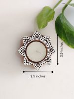 Small Wooden Candle Holder - Image 3